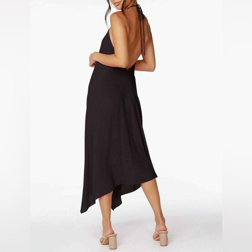 NWT bobi BLACK Los Angeles Low Back Black Halter Dress size M